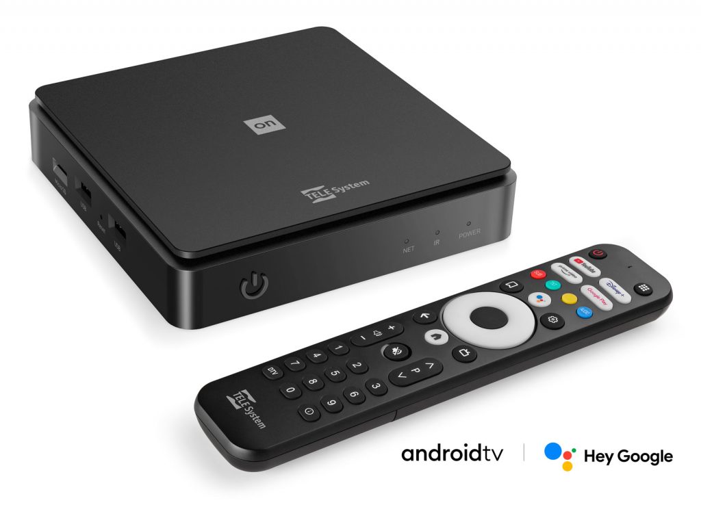 ON: Smart box Android TV e decoder digitale terrestre. Con telecomando Bluetooth compatibile Google Assistant