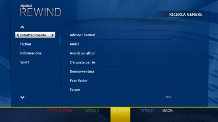 Mediaset Rewind Genere Mediaset Rewind Genere