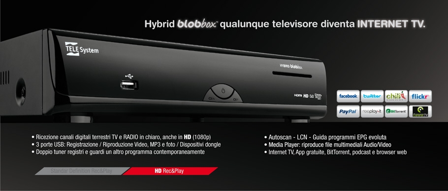 Hybrid Blobbox: qualunque televisore diventa Internet TV