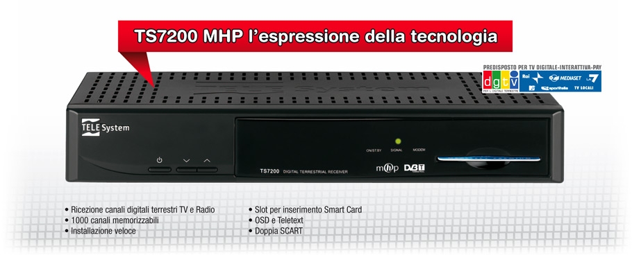 TS7200 MHP: l'espressione della tecnologia